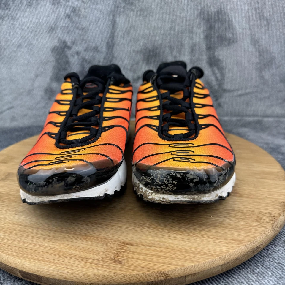 Nike Air Max Plus TN Zapatos Juveniles Talla 5.5Y Naranja Negro Atardecer Tigre BV7426-001 Foto 2 de 4