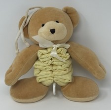 Carter  s Prestige Musical Bear Plush Stuffed Animal Crib Toy Lullaby Plaid WORKS