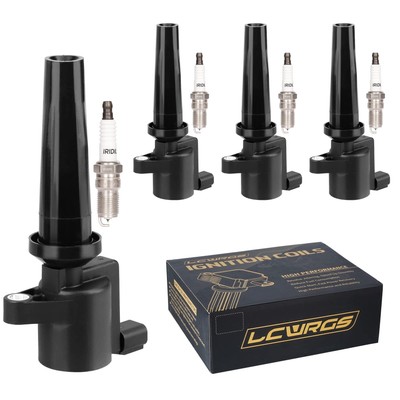 Set of 4 Ignition Coil Pack and Spark Plugs Fits for Ford Fusion Escape C-Max...