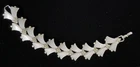 Vintage Kramer Milk Glass Bracelet with Rhinestone Accents