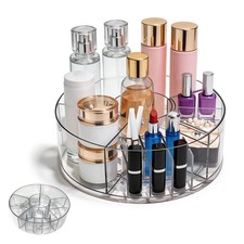 360 Rotating Acrylic Makeup Organizer, Clear Makeup Brush Holder Pen Holde...