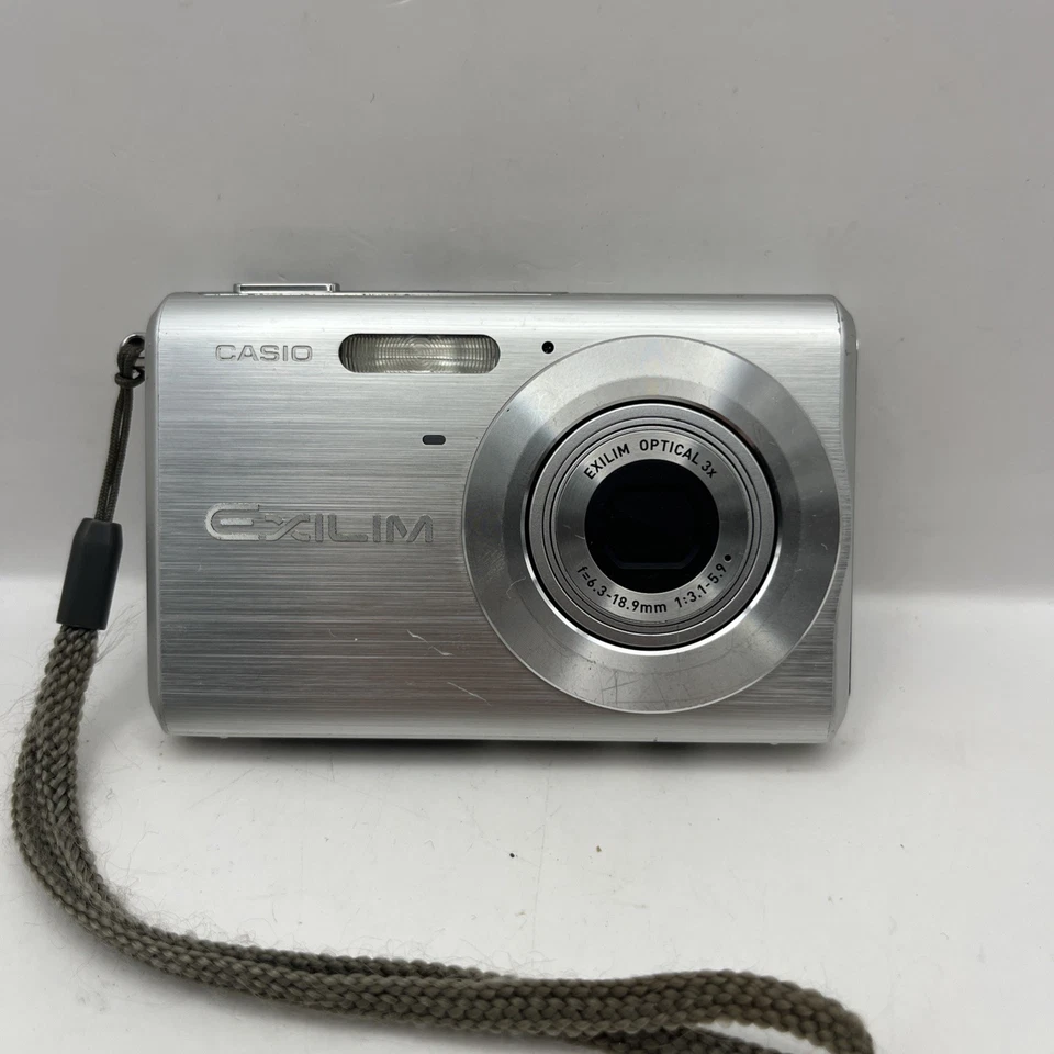 Casio Exilim EX-Z60 6.0MP Digital Camera Silver – Fully Working with Strap - Image 2 of 4