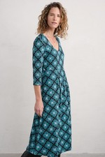Seasalt Women's Tall Helena Midi Dress Jersey Cut Glass Onyx