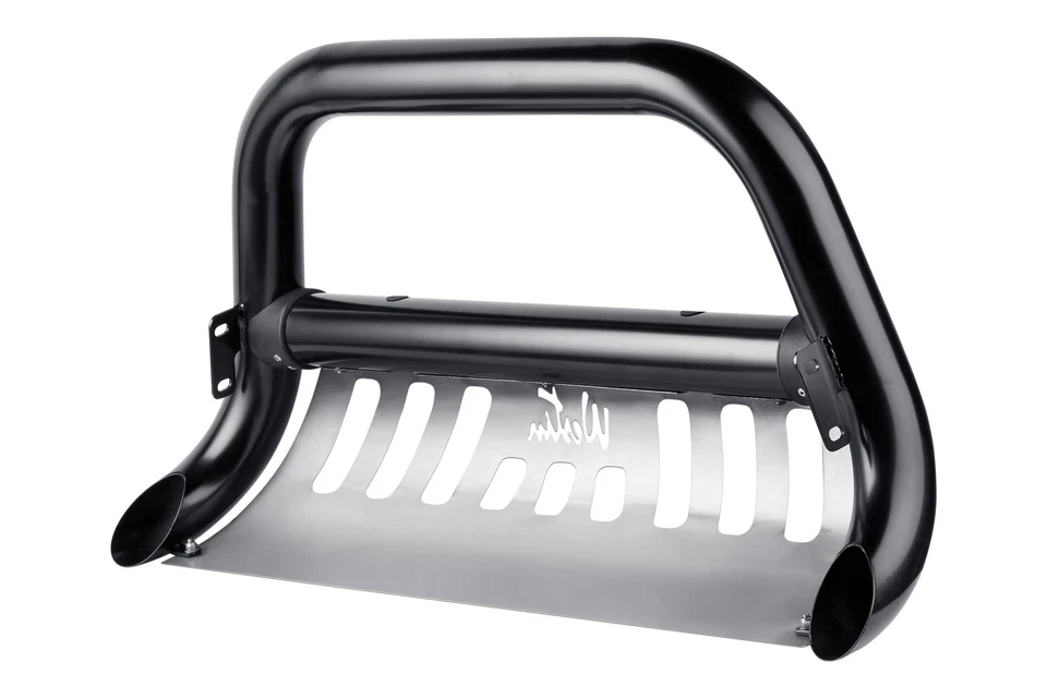 For Nissan Frontier 05-21 Westin 3" Ultimate Black Bull Bar w Brushed Skid Plate - Image 2 of 4