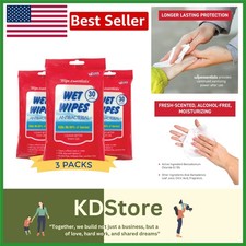 WipeEssentials Moisturizing Hand Sanitizer Wipes - Family Pack 3x30ct 