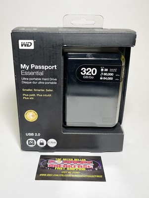 WD My Passport Essential 320 GB USB 2.0 Portable External Hard Drive New Sealed!