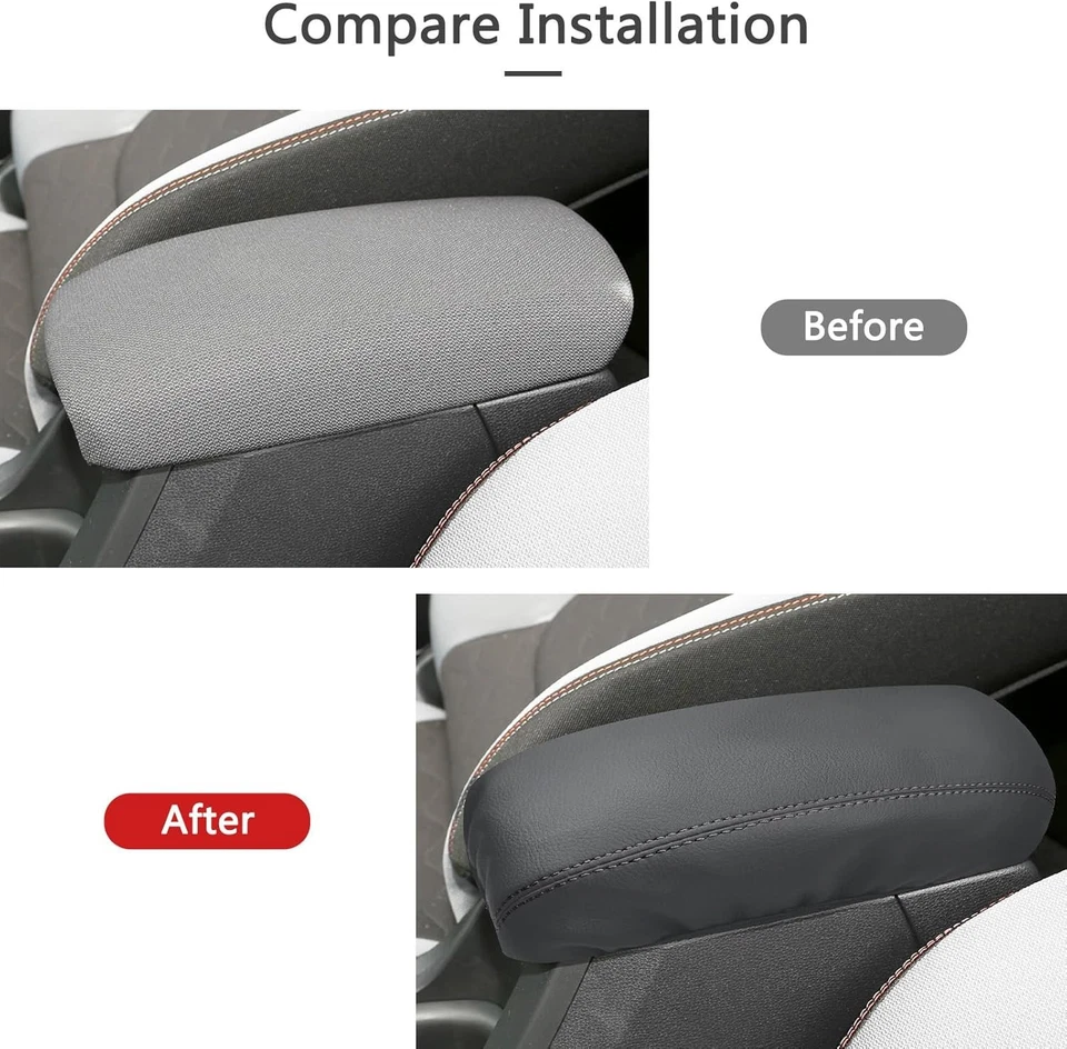 Car Center Console Box Armrest Cover PU Leather Pad For Toyota Corolla 2020-2023 Foto 4 de 4