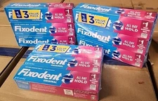 3 Fixodent Original Denture Adhesive Cream 2.4oz  (Brand New)