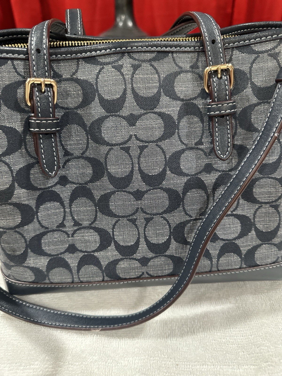 COACH CHAMBRAY CH228. NAVY-BLUE..EUC - image 3