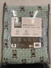 100 Soft Cozy Flannel Sheet Set Green King