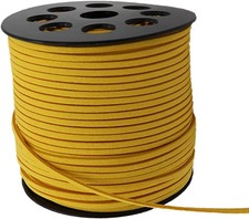 3mm x100 Yards Yellow Suede Cord Lace Faux Leather with