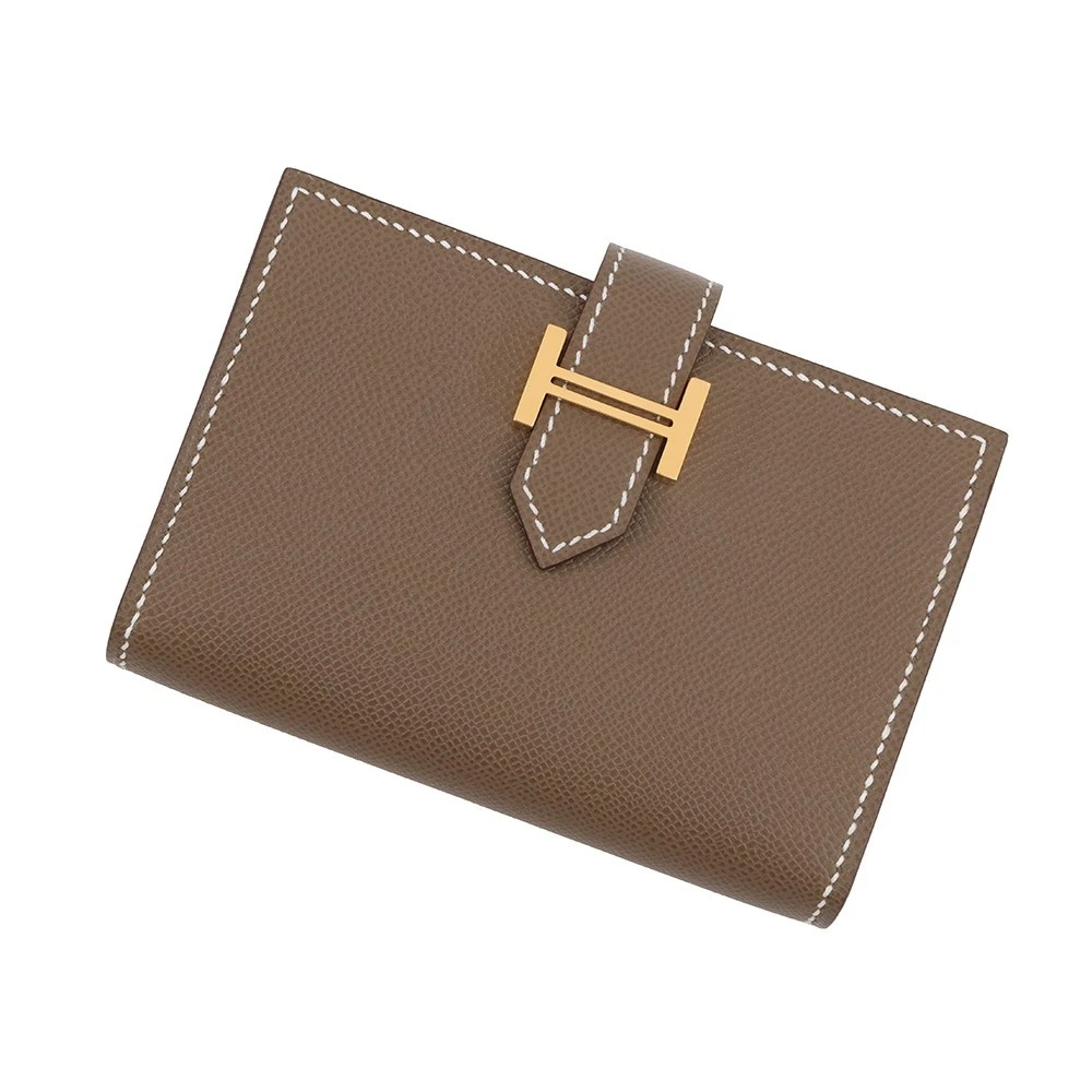 Hermes — HERMES Bearn Card Case Veau Madame Etoupe