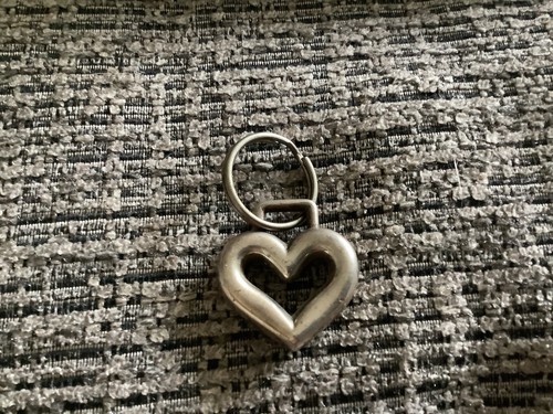 Brighton Silver-Tone Heart Fob Hand-Bag Key Chain Charm - Picture 2 of 2