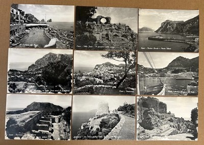 1950s Capri Italy Bromofoto RPPC Lot   9 Real Photo Postcards Vintage