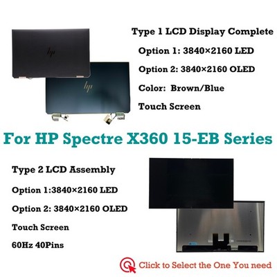 HP Spectre X360 15-EB0000NZ 1Q9MOEA UHD Touchscreen LCDDisplay Assembly Panel