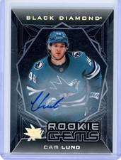 2025-26 Black Diamond Hockey ROOKIE GEMS AUTO #06/99 San Jose SHARKS Cam Lund
