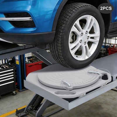 2pcs 3Ton Front End Wheel Alignment Turntable Plate 360° Rotating Plate Table