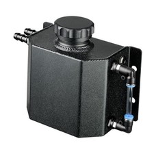 Coolant Overflow Tank, Aluminum Radiator Tank, Reservoir Expansion 1L Black