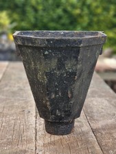  Vintage Cast Iron Gutter Rain Water Hopper / Planter Angular