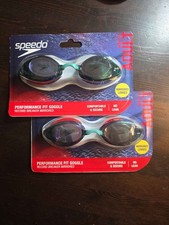 Speedo Record Breaker Mirrored Goggles, Performance Fit NIB