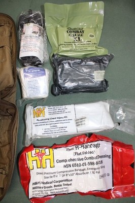 USMC US Military Coyote MOLLE IFAK First Aid Kit Supplies Quik