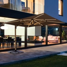 doppler Pendelschirm ALU WOOD 400 x 300 LED, Aluminium Esche-Optik / 100 % Polye