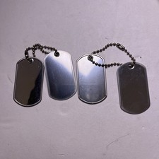 Real Debossed Military Dog Tags Dogtags Custom Personalized Made In USA - WW2
