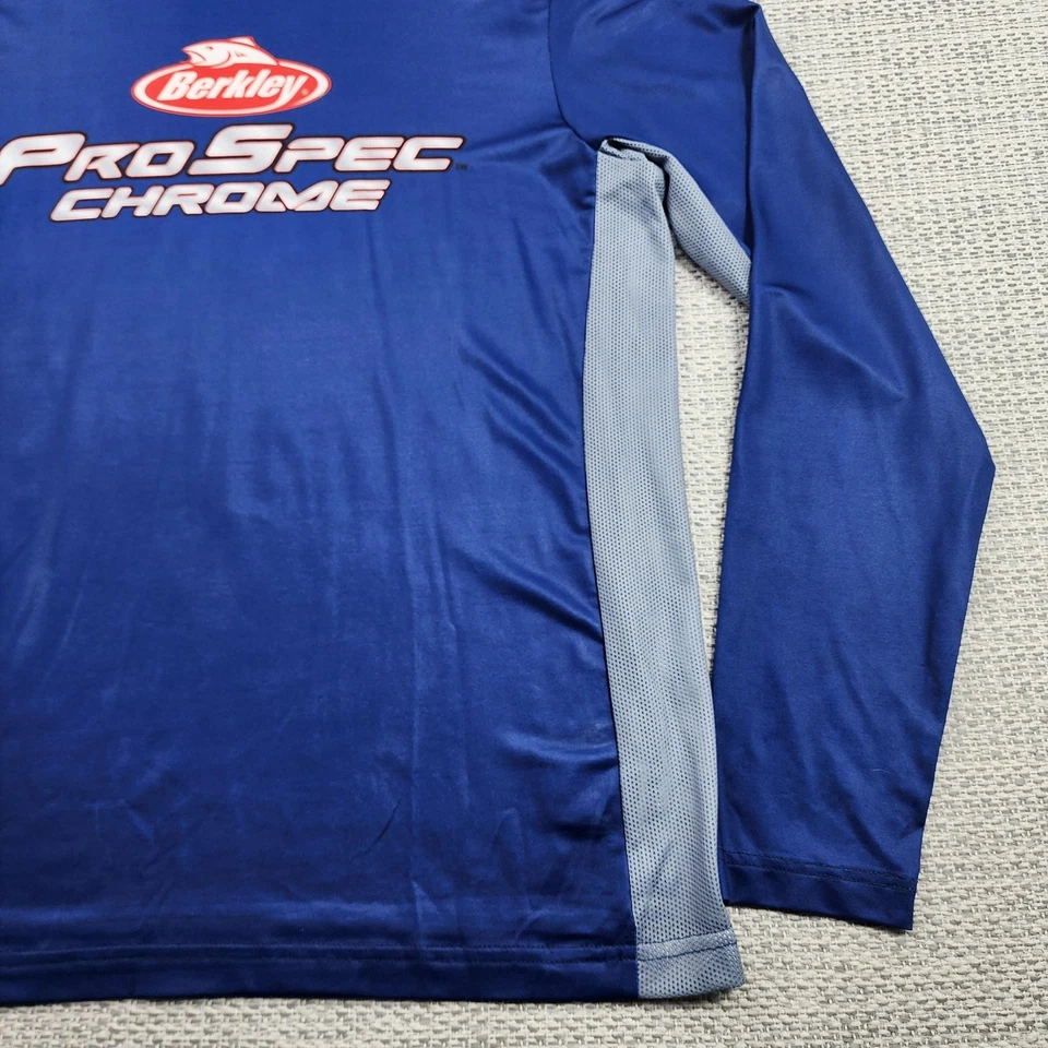 Camisa Berkley Pro Spec Cromada Para Hombre Grande Azul Manga Larga Rendimiento de Pesca Foto 4 de 4