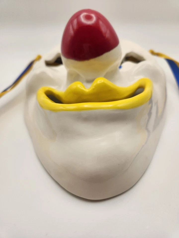 Vintage 1983 Artisan Made Signed Mardi Gras Ceramic Jester Mask New Orleans  - Image 2 of 4