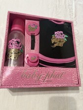 BABY PHAT INFANT GIFT SET BOTTLE 3 BIBS PACIFIER AND CLIP
