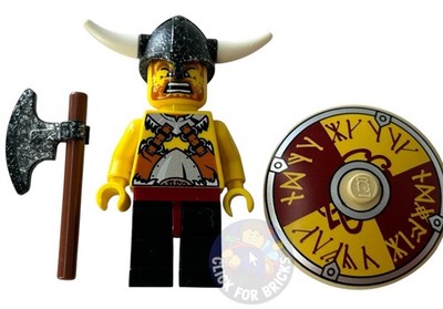 Lego Wikinger Wikinger Krieger 6b Minifigur vik006 aus Midgard 7018 Drache 7018