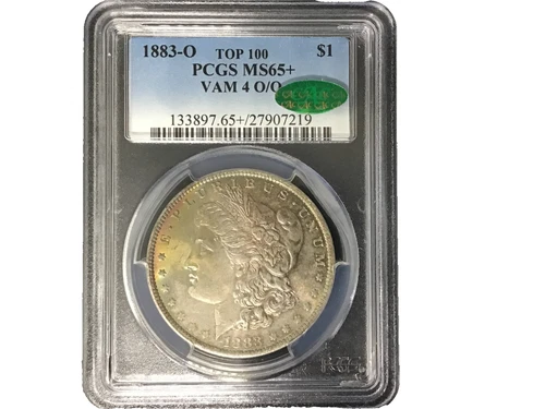 🦅 1883‑O Morgan Silver Dollar – PCGS MS65+ – VAM‑4 O/O – CAC - Light Toning