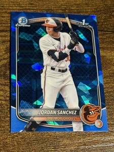 JORDAN SANCHEZ 2025 Bowman Chrome #BCP-208 Orioles 1st Sapphire Refractor