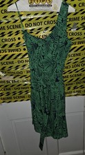 Banana Republic One Shoulder Tropical Palm Leaf Cocktail Dress Green NWT Size 10