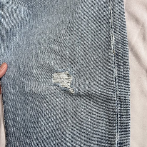 Levis 501 Jeans Herren 34x30 Blau Straight Button Fly Light Wash Denim - Bild 13 von 18