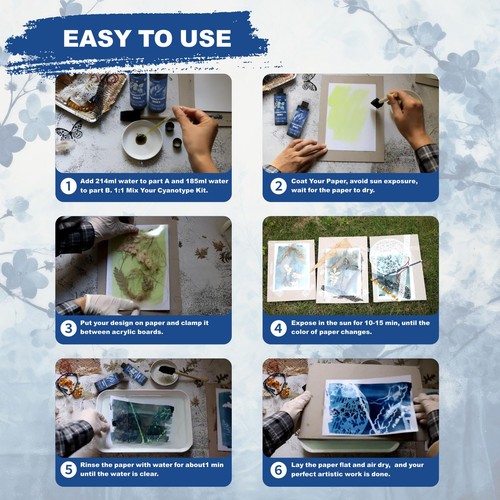 Cyanotype Sensitizer Set Pour Impression Solaire, Kit De Cyanotype Pour
