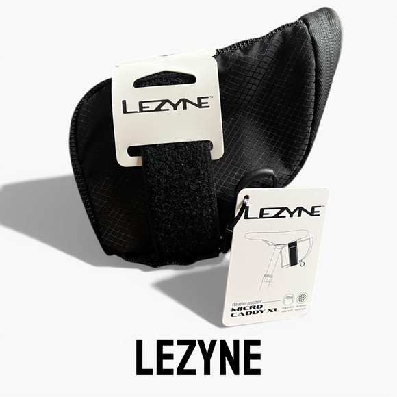 🚲NEW w/tags Lezyne Black XL Micro Caddy Bike Saddle Bag.