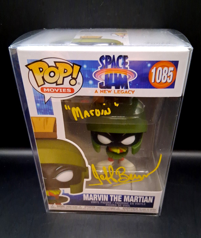 Funko Pop! Movies Space Jam - Marvin the Martian #1085 Signed by JEFF BERGMAN