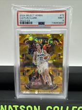 2024 Select WNBA Caitlin Clark Gold Ice 10/10 RC #72 PSA 9