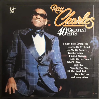 Ray Charles 40 Greatest Hits NEAR MINT Platinum Vinyl LP-Box