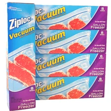 5 boxes Ziploc Vacuum Sealer Freezer Bag Refills - gallon size - 40 bags total