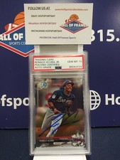 2017 RONALD ACUNA JR. BOWMAN CHROME DRAFT BDC-39 PSA 10 AUTO CARD (533)