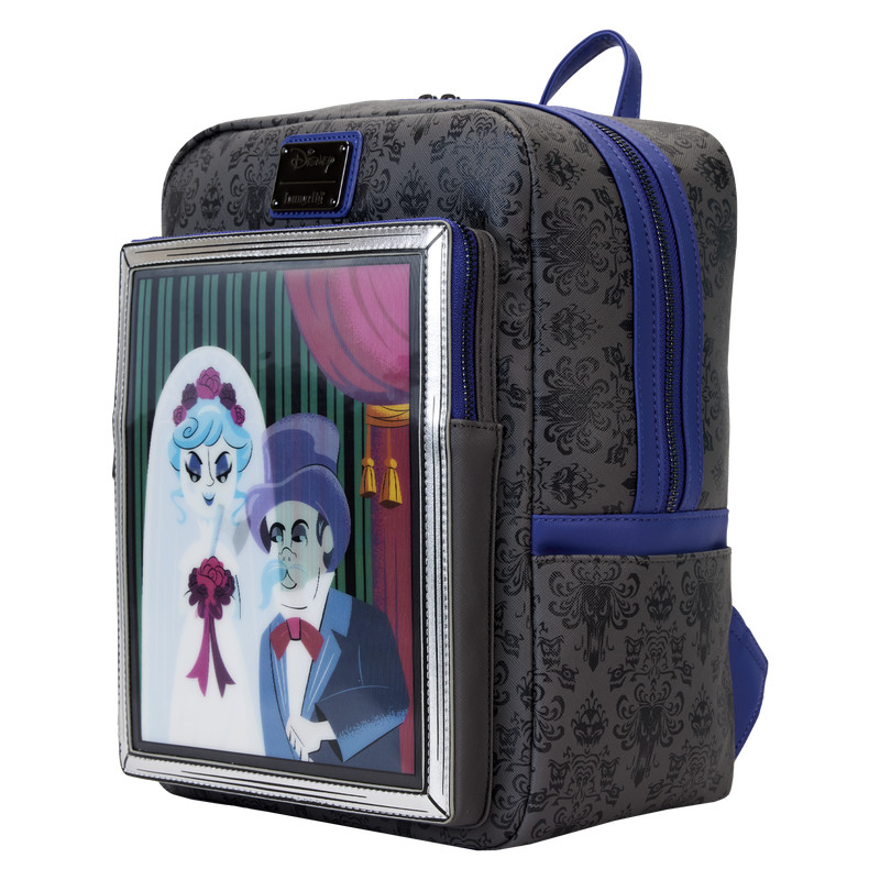 Disney Loungefly Haunted Mansion Black Widow Bride Lenticular Backpack Purse New image 3