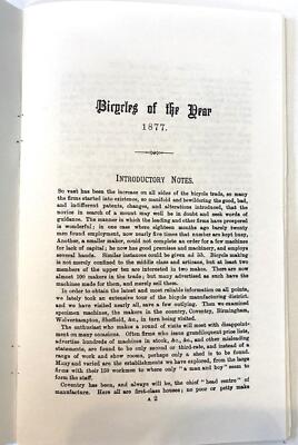1877 Bicycles of the Year CATALOG of antique BIKES brochure | eBay