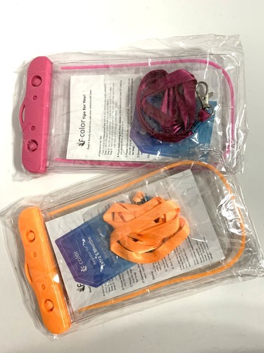 2 bolsas impermeables para teléfono bolsa subacuática natación teléfono celular funda bolsa seca - Imagen 2 de 2