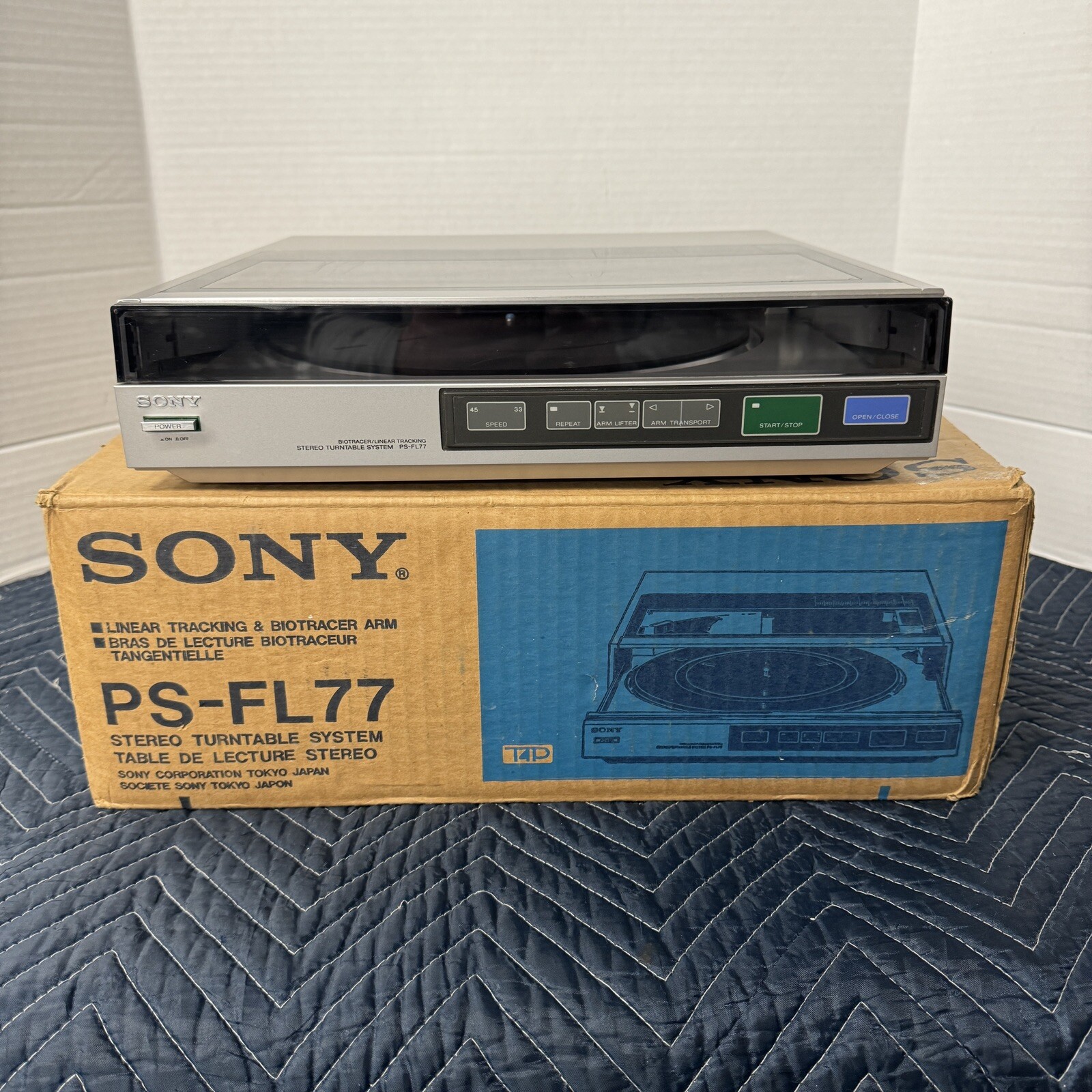 SONY PSFL77 FRONT LOADING LINEAR TRACKING FULLY AUTOMATIC TURNTABLE eBay