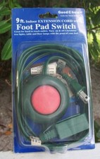 9 FT. EXTENSTION CORD W/ FOOT PAD SWITCH New In Package 10 Amp 125 Volts