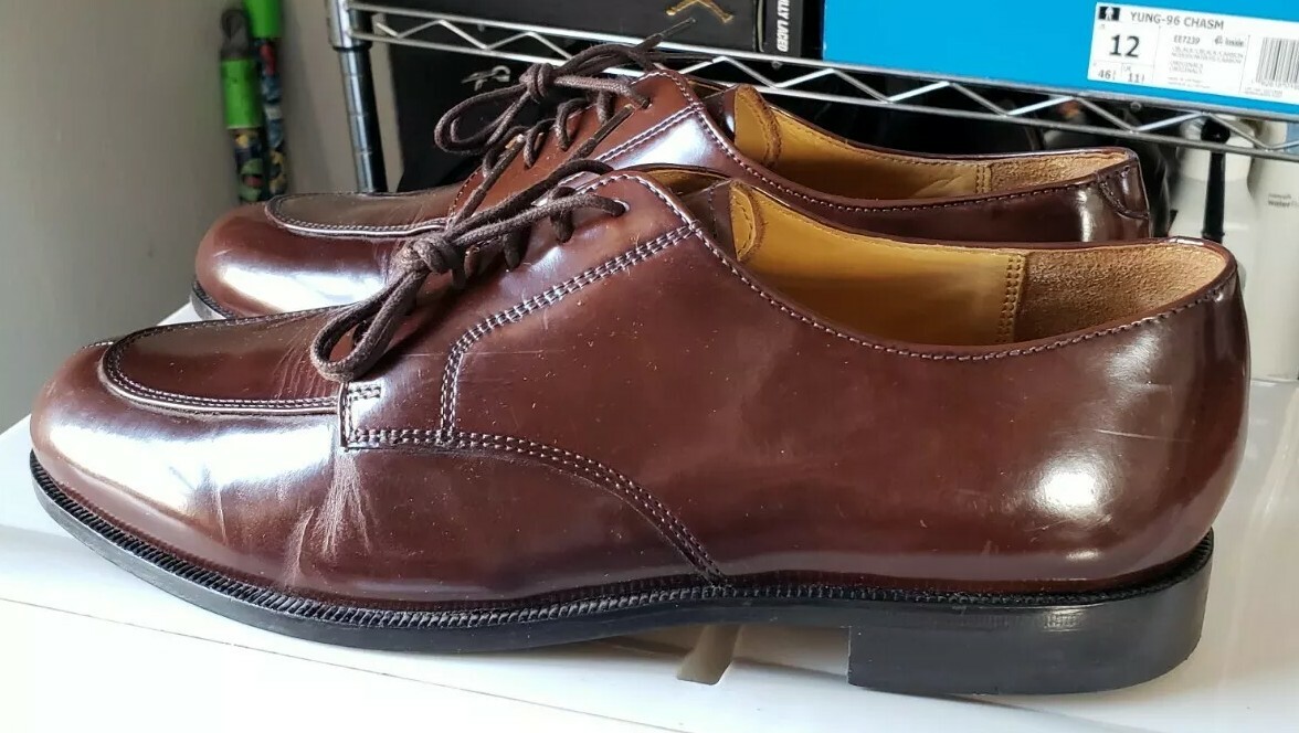 SAOLA Scarpe Oxford Cole Haan uomo Lenox Hill punta divisa mogano taglia 10 D