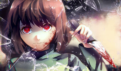 Anime  art video games game fan undertale chara red eyes CCG Gaming Mat Desk