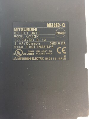 MITSUBISHI QY42P OUTPUT UNIT MELSEC-Q 12/24VDC 0.1A 5VDC 0.15A | eBay